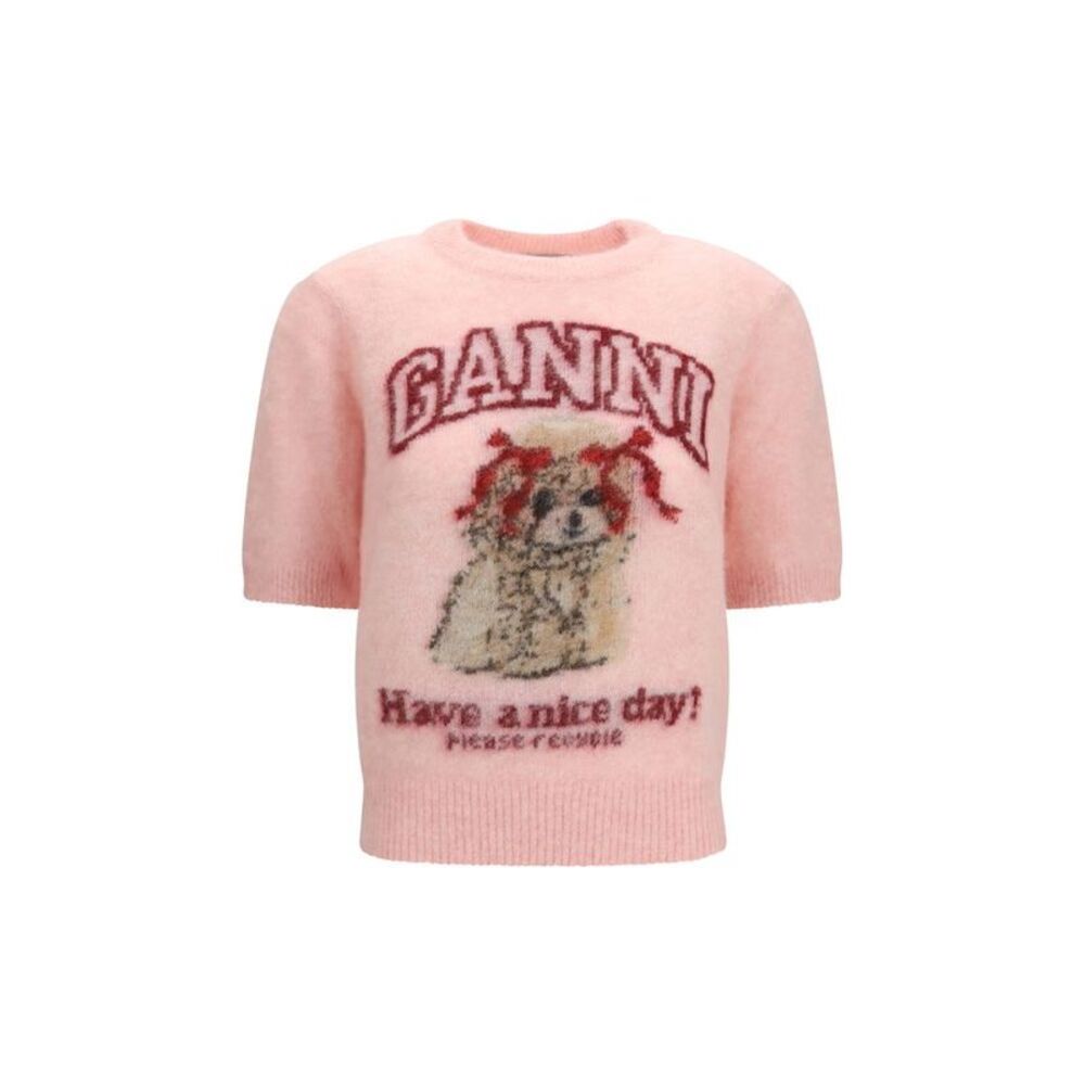 Ganni Multicolor Alpaca Vicugna Pacos Women's T-Shirt